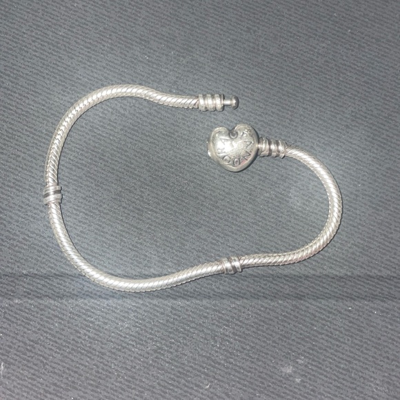 Pandora Moments Heart Clasp Snake Chain Bracelet Sterling Silver